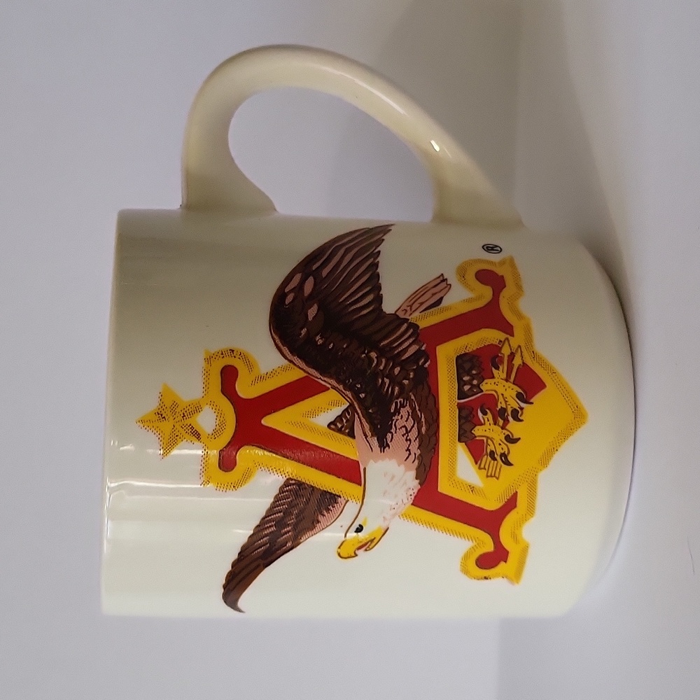 Vintage Ceramic Anheuser Busch Eagle Logo White Coffee Mug 10oz